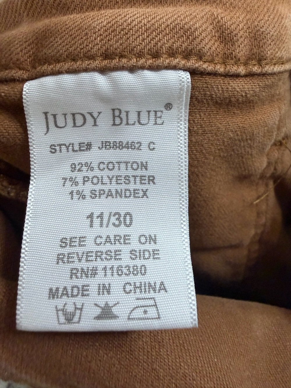 Judy Blue Jeans Slim fit Caramel Brown Denim size 30 - Picture 8 of 10